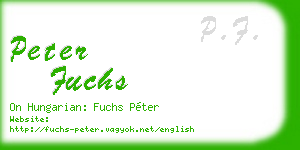 peter fuchs business card